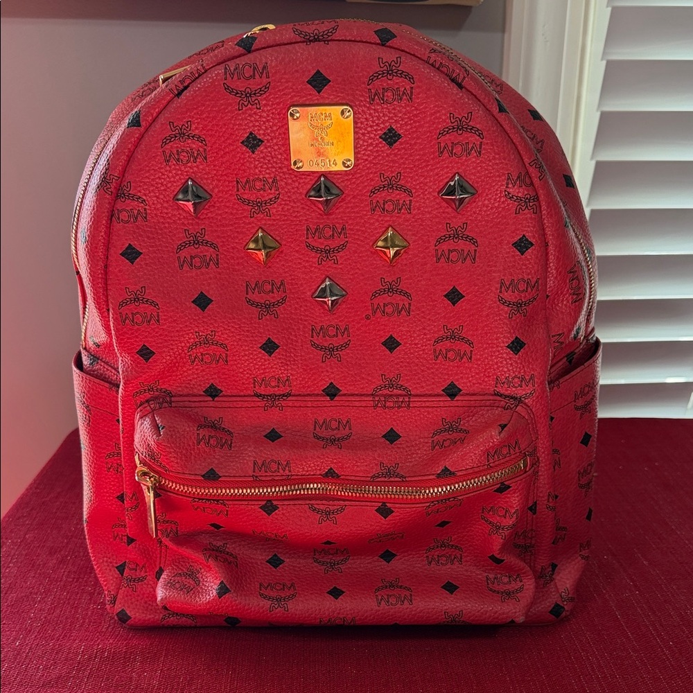 MCM Red Backpack 04514 - Picture 3 of 8